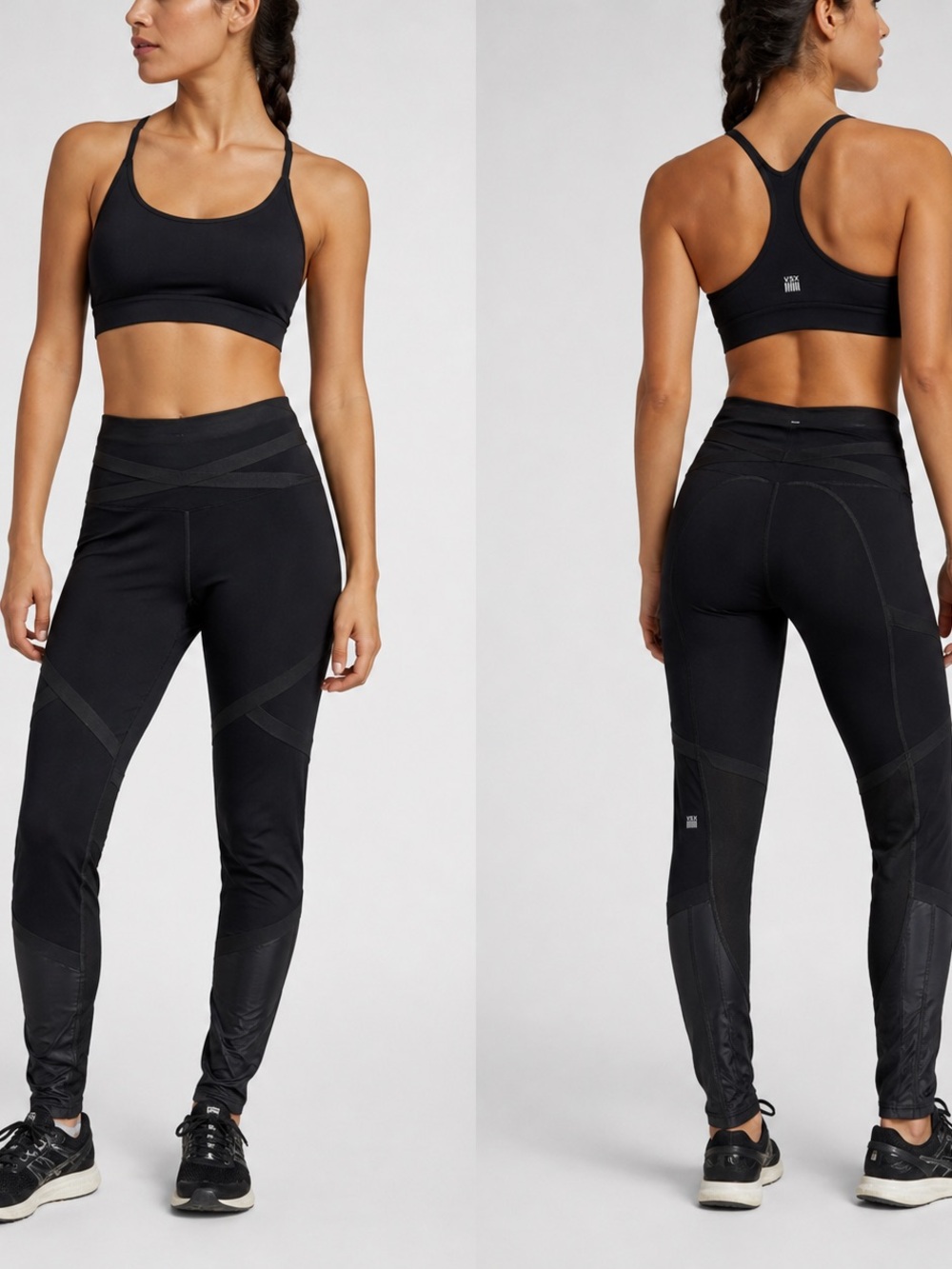 Victoria's Secret Black High-Waist Performance Leggings with Sport Panels